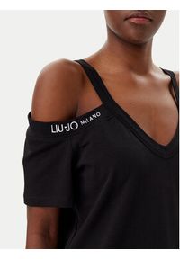 Liu Jo Sport T-Shirt TA5271 JS003 Czarny Regular Fit. Kolor: czarny. Materiał: bawełna. Styl: sportowy #5
