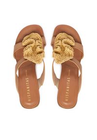 Hispanitas Klapki HV264817 C001 Beżowy. Kolor: beżowy. Materiał: skóra #5