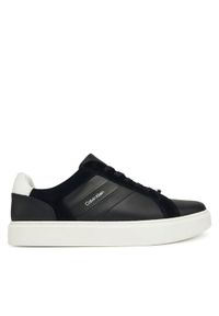Calvin Klein Sneakersy Classic Cupsole Laceup Tape Lth YM0YM01430 Czarny. Kolor: czarny. Materiał: skóra