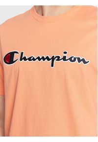 Champion T-Shirt Script Logo Embroidery 218007 Pomarańczowy Regular Fit. Kolor: pomarańczowy. Materiał: bawełna #3