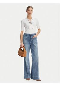 MICHAEL Michael Kors Bluzka MS661FZ5ZV Biały Slim Fit. Kolor: biały. Materiał: syntetyk #2