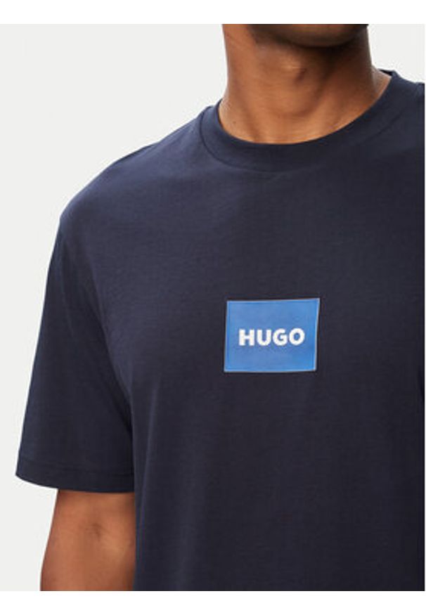 Hugo - HUGO T-Shirt Nayonix 50554382 Granatowy Regular Fit. Kolor: niebieski. Materiał: bawełna