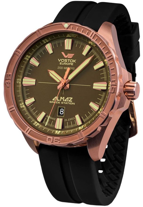 Zegarek męski Vostok Europe NH35A-320O516S czarny. Kolor: czarny