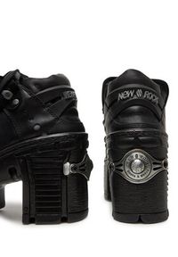 NEW ROCK Botki M-TM106-C2 Czarny. Kolor: czarny. Materiał: skóra. Styl: rockowy #6
