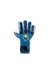 UHLSPORT - Rękawice bramkarskie Uhlsport hyperact soft flex frame. Kolor: biały, wielokolorowy, niebieski