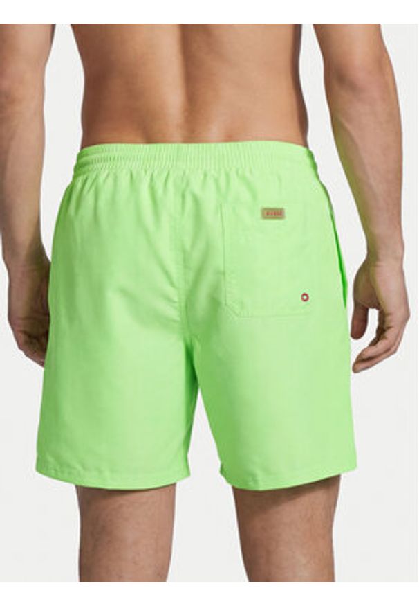 Guess Szorty kąpielowe F6GT24 WG282 Zielony Regular Fit. Kolor: zielony. Materiał: syntetyk