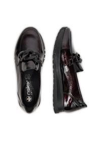 Rieker Półbuty 49051-35 Bordowy. Kolor: czerwony. Materiał: materiał, syntetyk #5