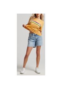Koszulka turystyczna damska Superdry Vinage Great Outdoors t-shirt. Kolor: żółty. Materiał: bawełna, poliester #2