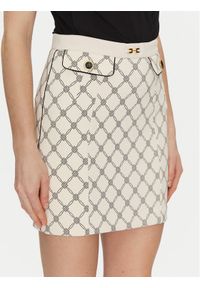 Elisabetta Franchi Spódnica mini GO-S03-51E2-V320 Écru Regular Fit. Materiał: syntetyk #1