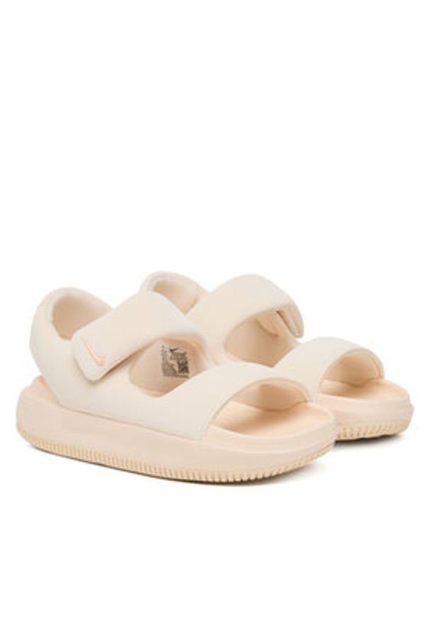 Nike Sandały Calm Sandal FZ3125 800 Écru. Materiał: skóra