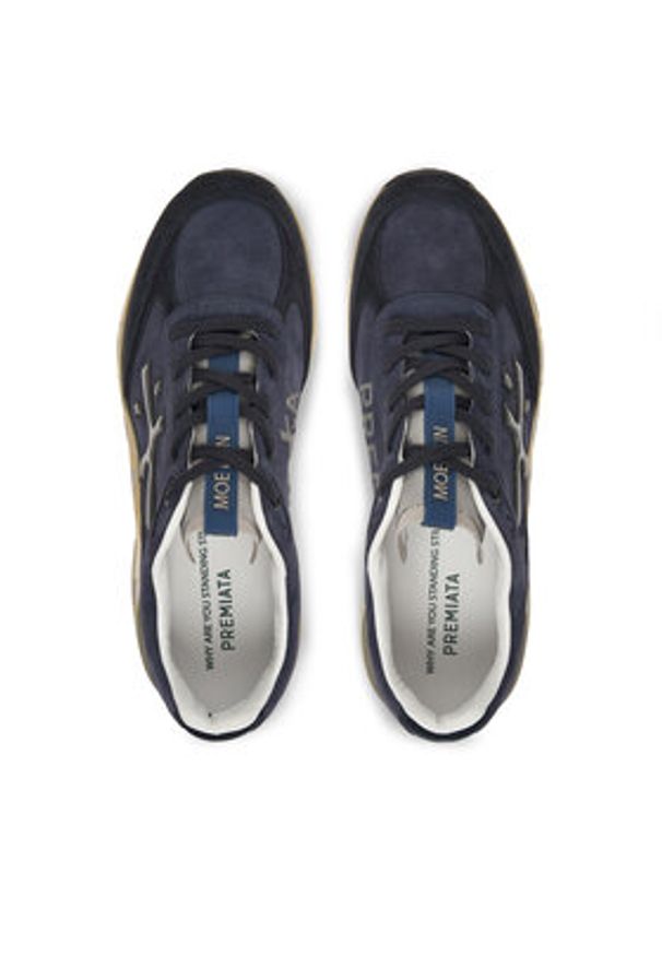 Premiata Sneakersy Moerun Var 7776 Granatowy. Kolor: niebieski. Materiał: skóra