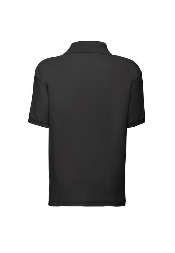 FRUIT OF THE LOOM - Koszulka Polo Dla Dzieci 65/35. Typ kołnierza: polo. Kolor: czarny