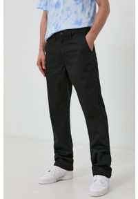 Vans Spodnie męskie kolor czarny w fasonie chinos. Kolor: czarny. Materiał: tkanina. Wzór: gładki #1
