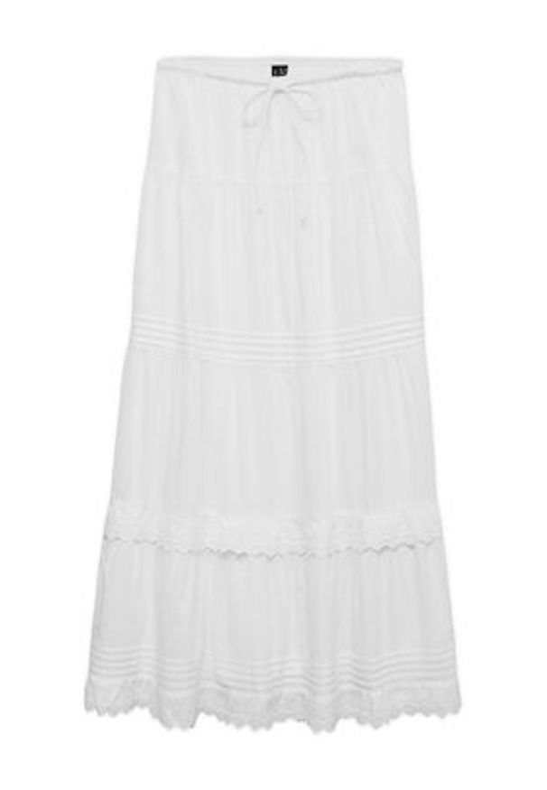 Vero Moda Spódnica maxi Sandy 10345282 Biały Regular Fit. Kolor: biały. Materiał: bawełna