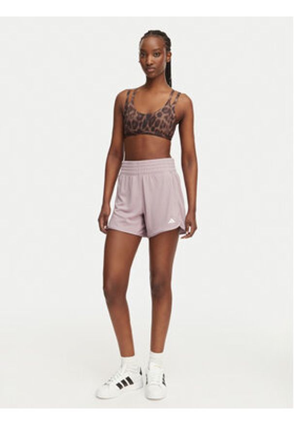Adidas - adidas Szorty sportowe Pacer Essentials Knit KD9849 Fioletowy Regular Fit. Kolor: fioletowy. Materiał: syntetyk