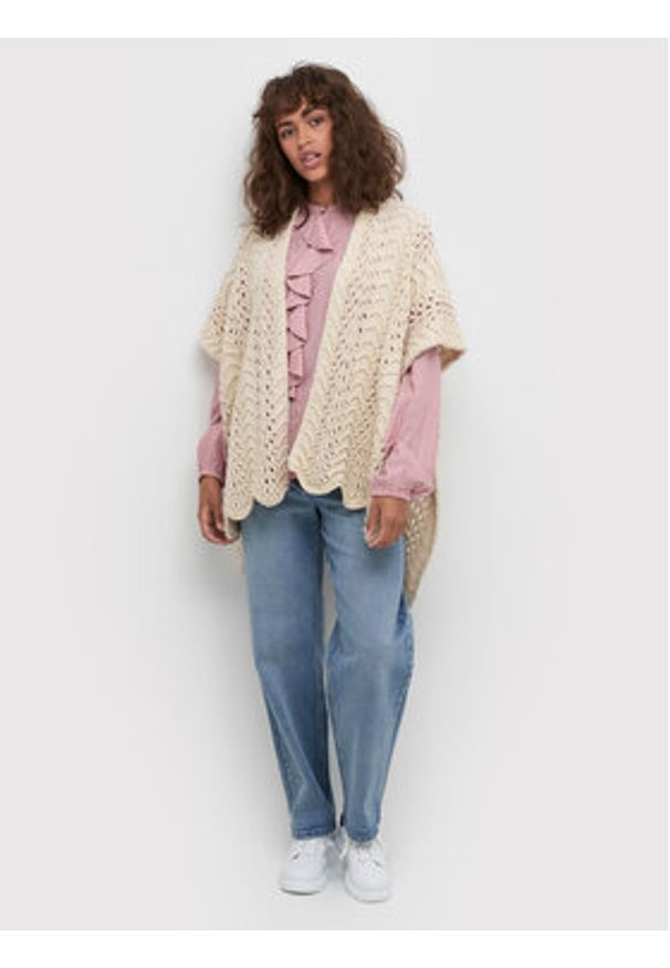 Cream Kardigan CRBlomma 10611069 Beżowy Oversize. Kolor: beżowy. Materiał: syntetyk