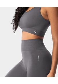 Biustonosz sportowy bezszwowy damski Simply Seamless Carpatree. Kolor: szary. Sport: fitness