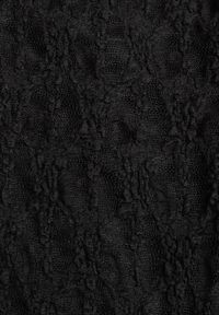 Born2be - Czarna Sukienka Koronkowa z Rozkloszowanymi Rękawami Cinatea. Okazja: na co dzień. Typ kołnierza: kokarda. Kolor: czarny. Materiał: koronka. Typ sukienki: proste. Styl: casual #5