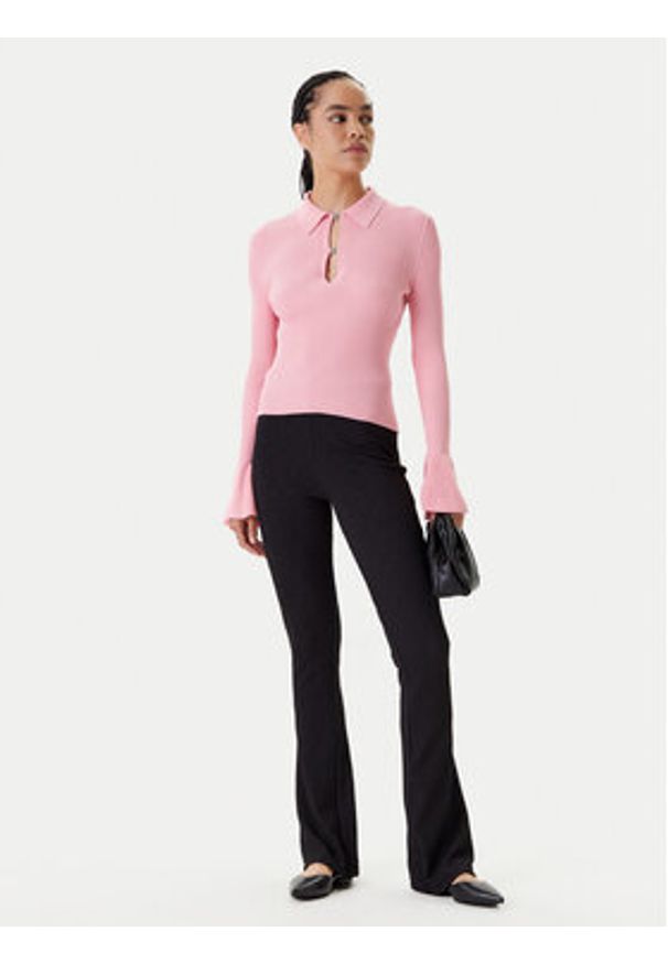 Hugo - HUGO Sweter Sharro 50542608 Różowy Slim Fit. Kolor: różowy. Materiał: wiskoza