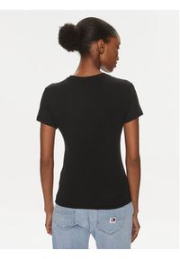 Tommy Jeans T-Shirt Essential DW0DW17839 Czarny Slim Fit. Kolor: czarny. Materiał: bawełna, syntetyk #3