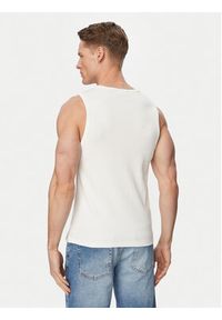Hugo - HUGO Tank top Dapota 50563744 Kremowy Slim Fit. Kolor: kremowy. Materiał: bawełna #4