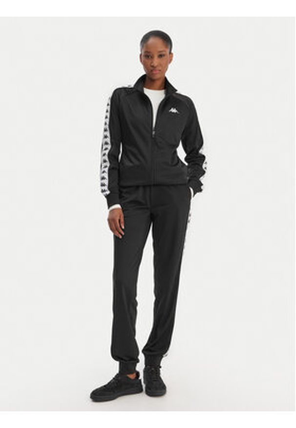 Kappa Bluza Banda Wanniston 301PSC0 Czarny Slim Fit. Kolor: czarny. Materiał: syntetyk