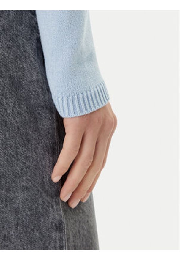 Hugo - HUGO Sweter Sblog_B 50543054 Błękitny Slim Fit. Kolor: niebieski. Materiał: syntetyk