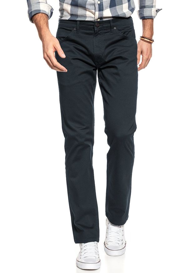 Wrangler - WRANGLER SPODNIE MĘSKIE GREENSBORO NAVY W15Q12114 112126824. Materiał: materiał