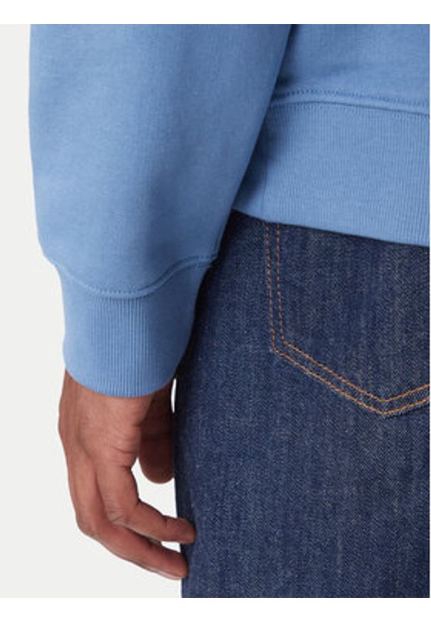 Guess Jeans Bluza 180299 Błękitny Classic Fit. Kolor: niebieski. Materiał: bawełna
