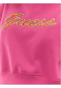 Guess Bluza W3BQ13 KB681 Różowy Regular Fit. Kolor: różowy. Materiał: syntetyk, bawełna #5
