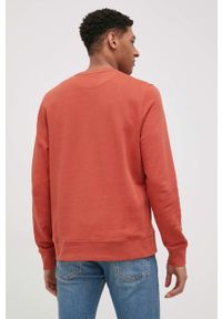 Wrangler Bluza bawełniana męska kolor pomarańczowy gładka. Okazja: na co dzień. Kolor: pomarańczowy. Materiał: bawełna. Wzór: gładki. Styl: casual