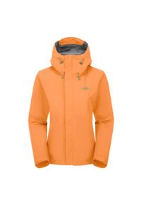 Kurtka przeciwdeszczowa damska Rab Women's Downpour Jacket z kapturem. Typ kołnierza: kaptur. Kolor: pomarańczowy
