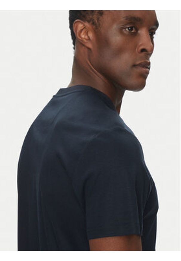 Marciano Guess T-Shirt 5GHI09 6323A Granatowy Regular Fit. Kolor: niebieski. Materiał: lyocell