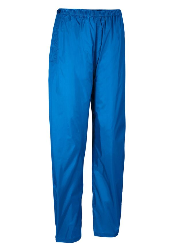 Spodnie przeciwdeszczowe, długie bonprix lodowy niebieski z nadrukiem. Kolor: niebieski. Materiał: materiał, poliamid. Długość: długie. Wzór: nadruk