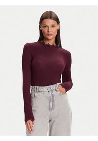 Vero Moda Bluzka 10295141 Fioletowy Slim Fit. Kolor: fioletowy. Materiał: wiskoza