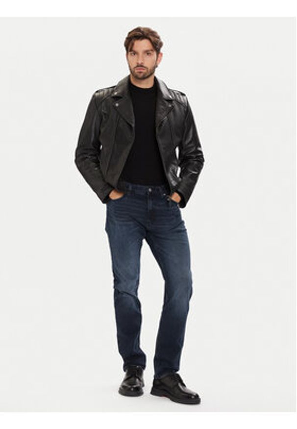 Hugo - HUGO Jeansy Ash 50541568 Granatowy Slim Fit. Kolor: niebieski