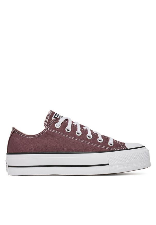 Converse Trampki Chuck Taylor All Star Lift Platform A10647C Bordowy. Kolor: czerwony. Materiał: materiał. Obcas: na platformie