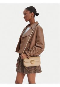 Pinko - PINKO Torebka Love Box Baguette Al 25-26 PLTT 105083 A26L Beżowy. Kolor: beżowy. Materiał: skórzane #1