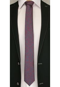 Popielaty Elegancki Krawat -Angelo di Monti- 6 cm, Męski, Czerwony Wzór Florystyczny. Kolor: czerwony. Wzór: kwiaty. Styl: elegancki #2