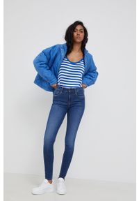 Pepe Jeans jeansy Zoe damskie medium waist. Kolor: niebieski