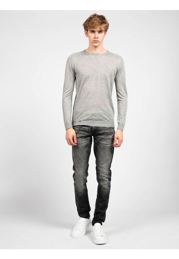 Antony Morato Sweter | MMSW00763 YA100034 | Mężczyzna | Szary. Okazja: na co dzień. Kolor: szary. Materiał: len, wiskoza. Styl: casual