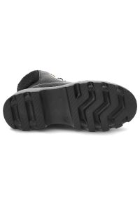 Botki damskie Kampa, cholewka ze skóry naturalnej wnętrze ocieplane i sznurowane, czarne, Z538‑417‑621. Kolor: czarny. Materiał: skóra. Szerokość cholewki: normalna. Obcas: na obcasie. Styl: elegancki. Wysokość obcasa: niski #5