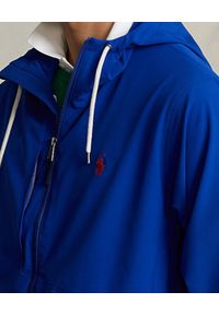 Ralph Lauren - RALPH LAUREN - Niebieska kurtka z logo. Typ kołnierza: polo, kaptur. Kolor: niebieski #3
