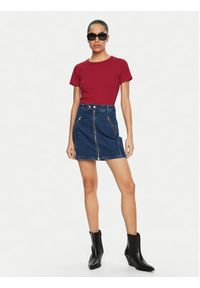 Hugo - HUGO T-Shirt Deloris 50512002 Czerwony Regular Fit. Kolor: czerwony. Materiał: bawełna #4