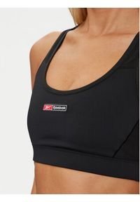 Reebok Biustonosz sportowy Lux Bold Racr Bra 100075369 Czarny Slim Fit. Kolor: czarny. Materiał: syntetyk #4