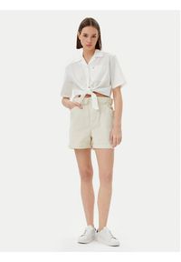 Tommy Jeans Szorty materiałowe DW0DW21656 Beżowy Regular Fit. Kolor: beżowy. Materiał: bawełna