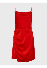 YAS Sukienka koktajlowa Dotteadrape 26028266 Czerwony Slim Fit. Kolor: czerwony. Materiał: syntetyk. Styl: wizytowy #5