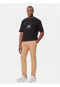 Hugo - HUGO T-Shirt Duarms 50542817 Czarny Oversize. Kolor: czarny. Materiał: bawełna