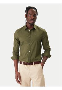 Tommy Jeans Koszula Original DM0DM04405 Zielony Slim Fit. Kolor: zielony. Materiał: bawełna #1