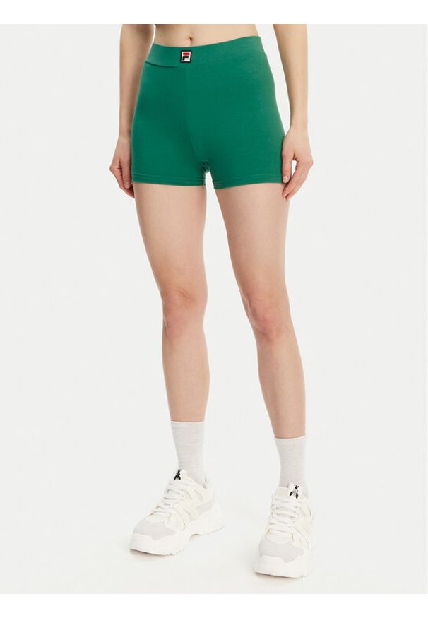 Fila Szorty sportowe Limes FAW1024 Zielony Slim Fit. Kolor: zielony. Materiał: bawełna